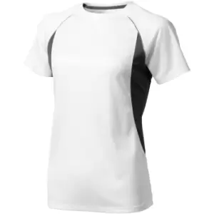 Image of Elevate Womens/Ladies Quebec Short Sleeve T-Shirt (S) (White/Anthracite)