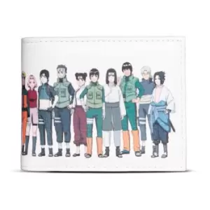 Image of Naruto Shippuden 20th Anniversary Characters Bi-Fold Wallet, White (Mw203450Nrs)