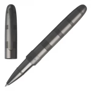 Image of Hugo Boss Pens Black Ion-plated Steel Rollerball pen Rise Dark Chrome