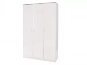 Image of GFW Ottawa White High Gloss 3 Door Triple Wardrobe Flat Packed