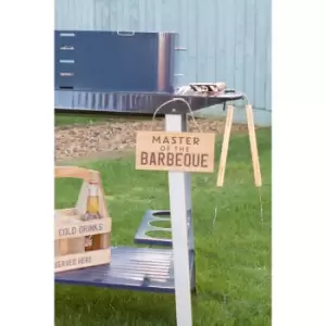 Image of Master of the BBQ Wooden Hanging Sign