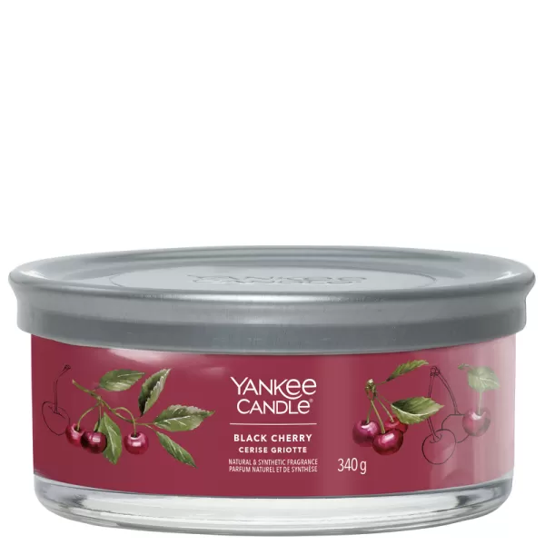 Image of Yankee Candle Signature Multi Wick Tumbler Black Cherry Scented Candle 340g