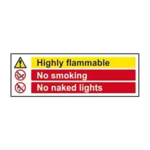 Image of Highly Flammable No Smoking No Naked Lights - Sav (300 x 100mm)