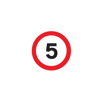 Image of Max Speed 5MPH Wall-fix Class 2 Reflective Aluminium Sign - 600 X 600MM