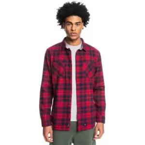 Image of Quiksilver Check Shirt Mens - Red