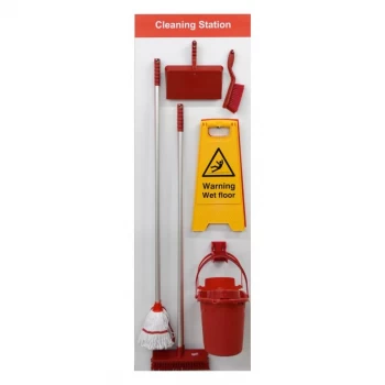Image of Spectrum Industrial Shadowboard Cleaning Station B Red SB-BD02-RD