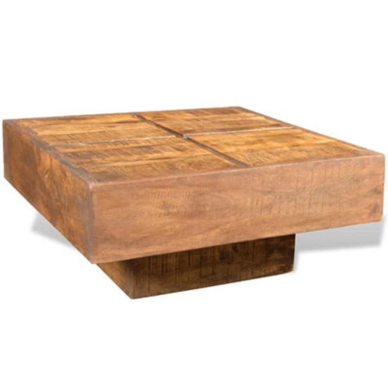 Image of Vidaxl Coffee Table Brown Square Solid Mango Wood