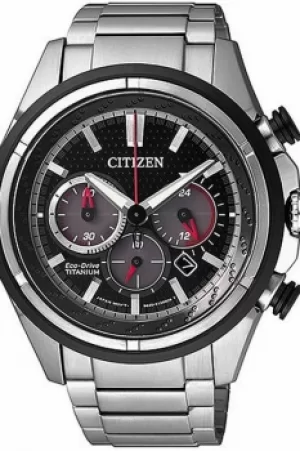 Image of Citizen Gents Eco-Drive Titanium WR100 Titanium Chronograph Watch