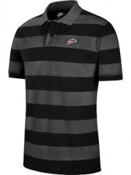 Image of Nike Sportswear Stripe Polo - Black