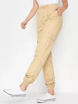 Image of Long Tall Sally Cargo Pocket Twill Trouser - Natural, Size 22, Women