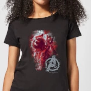 Image of Avengers Endgame Rocket Brushed Womens T-Shirt - Black - M
