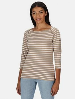 Image of Regatta Polina Long Sleeve Top - Beige, Beige, Size 10, Women