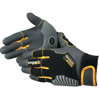 Image of 9185 Tegera Pro Palm-side Coated Black/Grey Gloves - Size 7