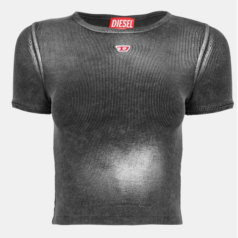 Image of Diesel Womens Regular Fit T-Shirt Black female 6