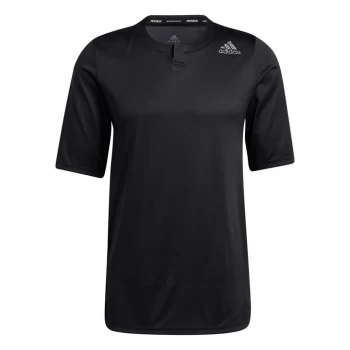 Image of adidas Primeblue Always Om Yoga Henley Long-Sleeve Top Me - Black