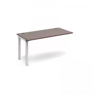 Image of Connex add on unit single 1400mm x 800mm - white frame and walnut top