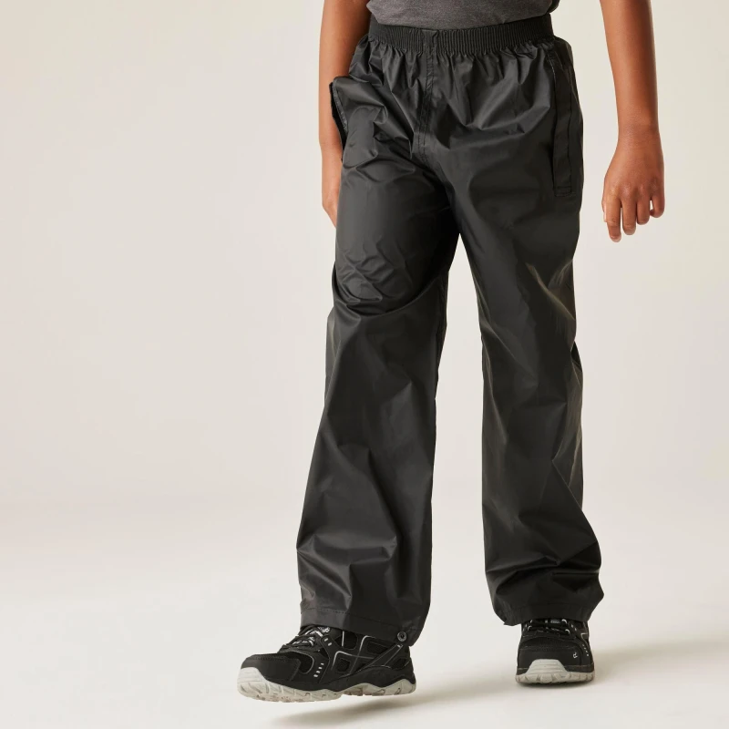 Image of Children's rain Trousers Regatta Pack It Noir Unisex 14/15 ans