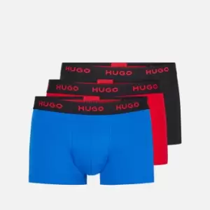 Image of Hugo Boss Logo Cotton-Blend Trunks 3 Pack - S
