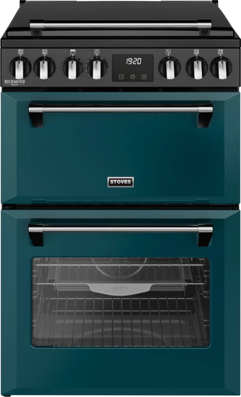Image of Stoves 60cm wide Double Oven Richmond DX MRA 60Ei RTY Mini Range Electric Cooker with Induction Hob - Deep Marine - A/A Rated