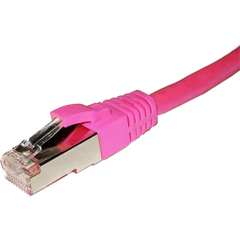 Image of Cablenet 1.5m Cat6a RJ45 Pink S/FTP LSOH 26AWG Snagless Booted Patch L
