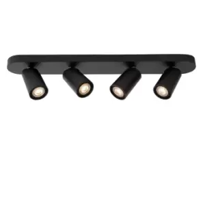 Image of Xyrus Modern Ceiling Spotlight Bar - LED Dim to warm - GU10 - 4x5W 2200K/3000K - Black