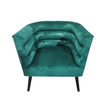 Image of Stanford Home Home Velvet Armchair - Square Green