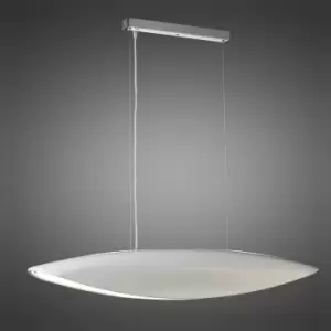 Image of Pasion Pendant Light 6 E27 Bulbs, glossy white/white aryl/polished chrome