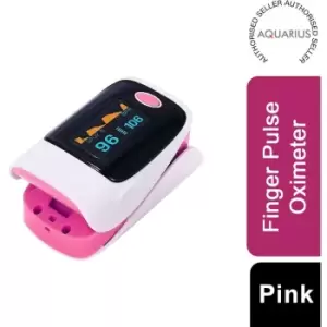 Image of Aquarius Finger Pulse Oximeter & Pulse Heart Rate Monitor, FDA Approved - Pink