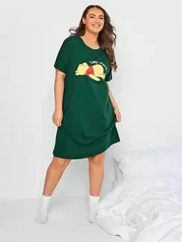 Image of Yours Lazy Days Winnie Sleep Tee - Green, Size 18-20, Women