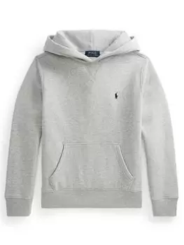 Image of Ralph Lauren Boys Classic Hoodie - Grey Marl, Size 7 Years=S