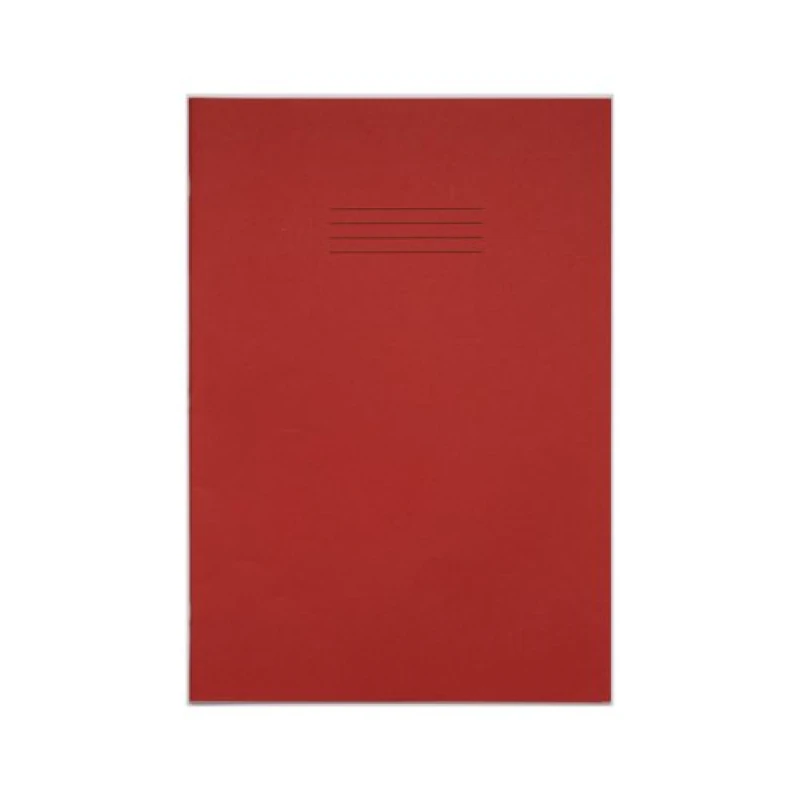 Image of Rhino A4+ Exercise Book Plain 48 Pages Red (50 Pack) VDU048-010-0