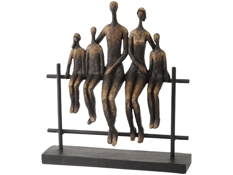 Image of Libra Interiors Duxford Bench Family Of Five Sculpture Bronze