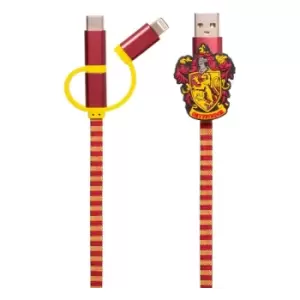 Image of Harry Potter Retractable Hogwarts Scarf Cable 3in1 Gryffindor