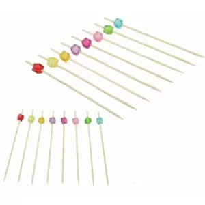 Image of Bamboo Multicoloured Cocktail Sticks Multi - Pukkr