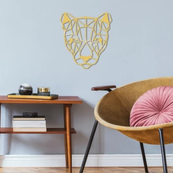 Image of Puma Metal Decor - Gold Gold Decorative Metal Wall Accessory