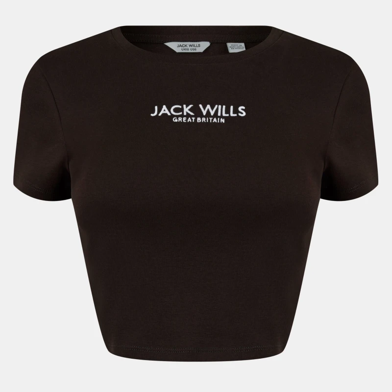 Image of Jack Wills Cropped Baby T-Shirt - Blue Blue 6