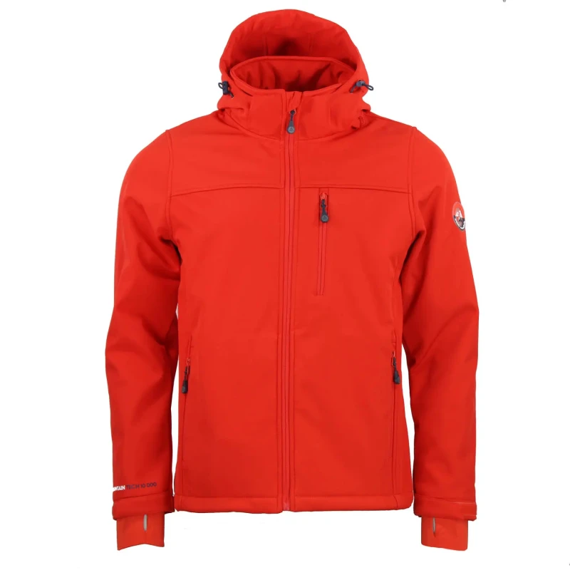 Image of Softshell hooded jacket Peak Mountain Claude Orange Male 2XL