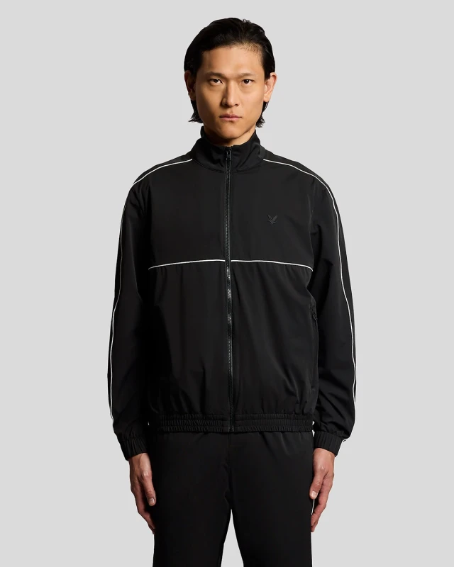 Image of Lyle & Scott Mens Lightweight Track Jacket in Black