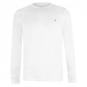 Image of Farah Vintage Long Sleeve Dennis T Shirt - White 104