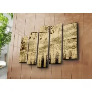 Image of 5PATK-192 Multicolor Decorative Canvas Painting (5 Pieces)