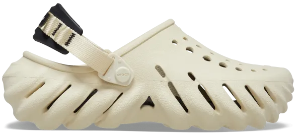 Image of Crocs Unisex Echo Clogs Bone / Black W4/M3