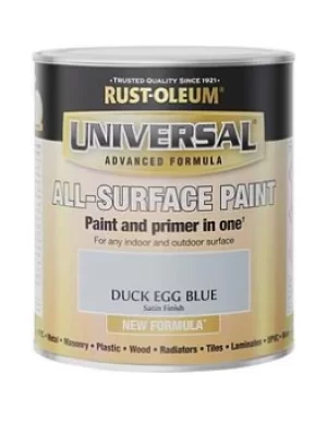Image of Rust-Oleum Rust-Oleum Universal Paint Satin Duck Egg Blue 750Ml