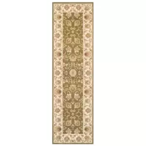 Image of Oriental Weavers Kendra Runner Rug Green Gold 3330 G 68X235cm