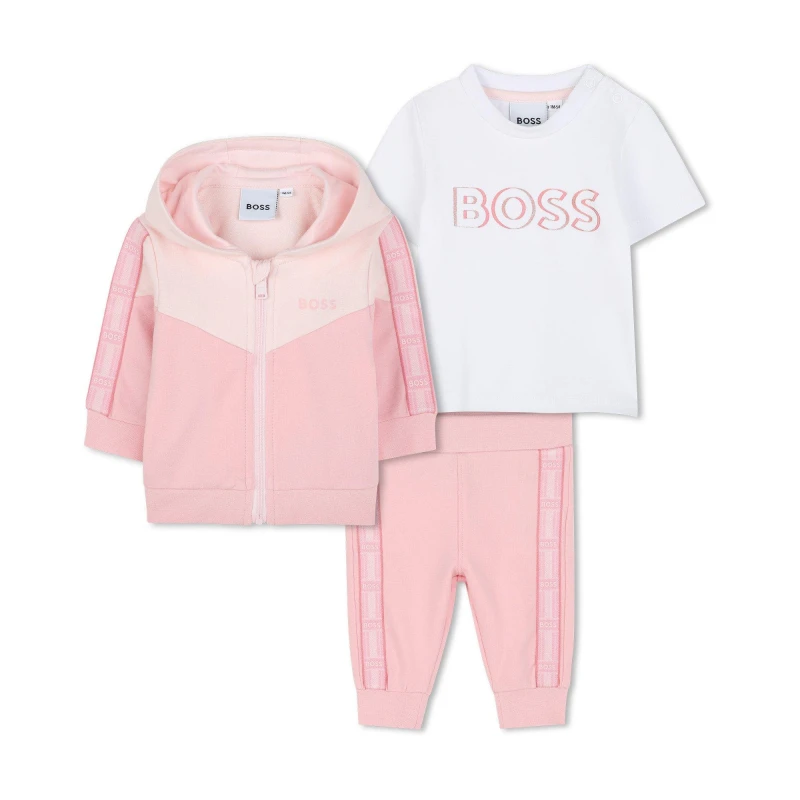 Image of Boss Boss 3 Piece Set Babies - Pink Pink Baby (0 - 3 Mths)