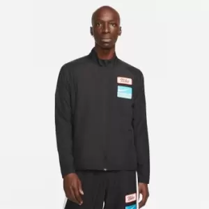 Image of Nike Dri-FIT Miler Mens Running Jacket - Black