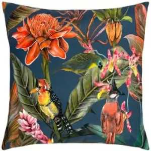 Image of Evans Lichfield Exotics Square Outdoor Cushion Cover (One Size) (Multicoloured) - Multicoloured