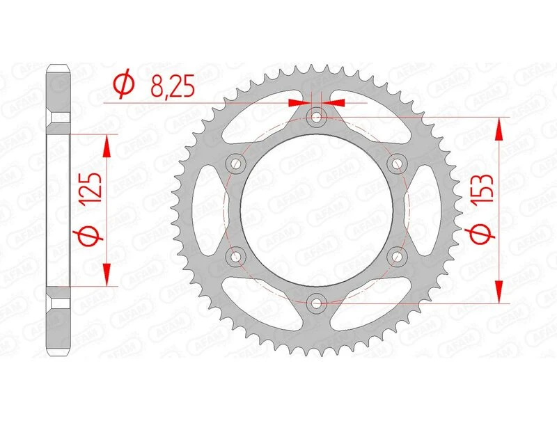 Image of AFAM Steel Standard Rear Sprocket 10228 - 428