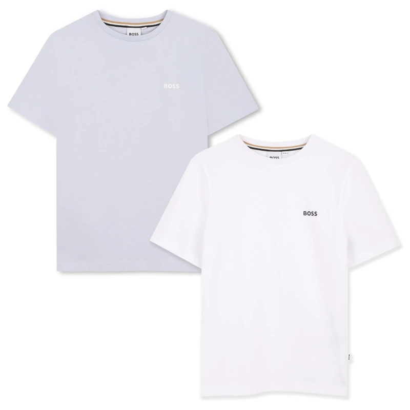 Image of Boss Boss 2Pk Tee Jn62 Pale Blue male 10Y