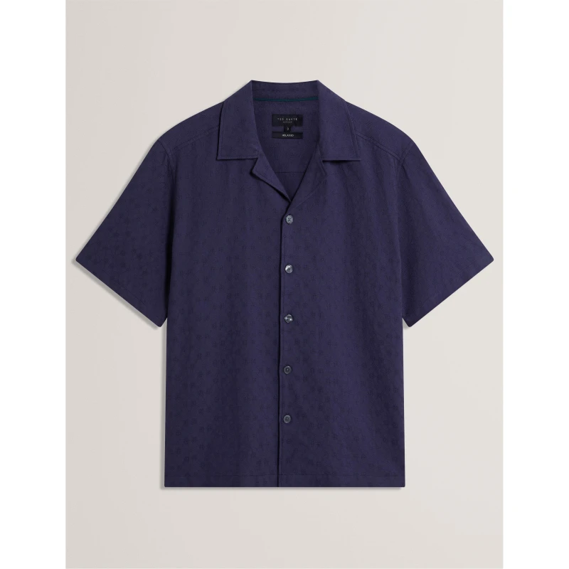 Image of Ted Baker Ted RelxFit JacqShrt Sn62 Navy male S (2)