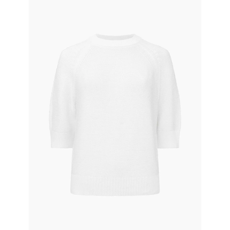 Image of French Connection Womens Lily Mozart Crew Neck Jumper Summer White female 10 (S)